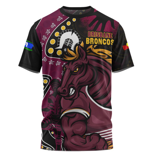 Brisbane Broncos T-Shirt NAIDOC Indigenous Warrior Spirit