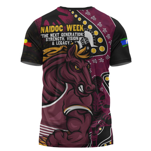 Brisbane Broncos T-Shirt NAIDOC Indigenous Warrior Spirit