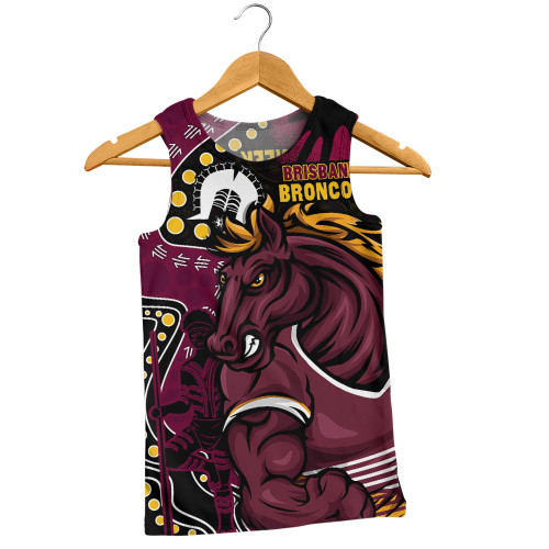 Brisbane Broncos Men Singlet NAIDOC Indigenous Warrior Spirit