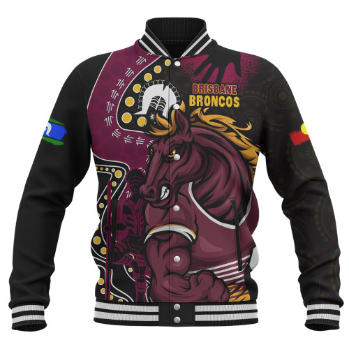 Brisbane Broncos Baseball Jacket NAIDOC Indigenous Warrior Spirit
