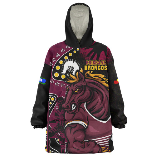 Brisbane Broncos Snug Hoodie NAIDOC Indigenous Warrior Spirit