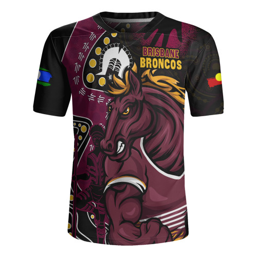 Brisbane Broncos Rugby Jersey NAIDOC Indigenous Warrior Spirit