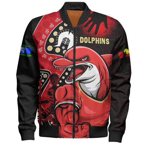 Redcliffe Dolphins Bomber Jacket NAIDOC Indigenous Warrior Spirit
