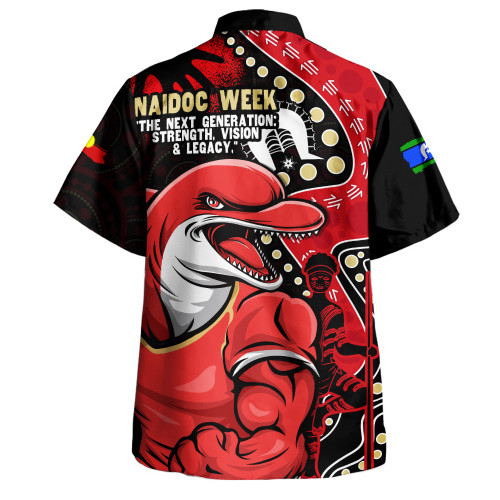 Redcliffe Dolphins Hawaiian Shirt NAIDOC Indigenous Warrior Spirit Redcliffe Dolphins Hawaiian Shirt NAIDOC Indigenous Warrior Spirit