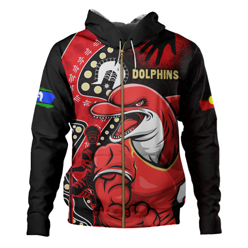 Redcliffe Dolphins Hoodie NAIDOC Indigenous Warrior Spirit