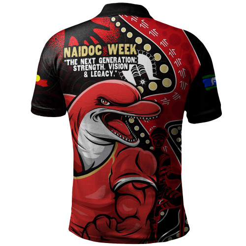Redcliffe Dolphins Polo Shirt NAIDOC Indigenous Warrior Spirit