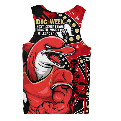 Redcliffe Dolphins Men Singlet NAIDOC Indigenous Warrior Spirit