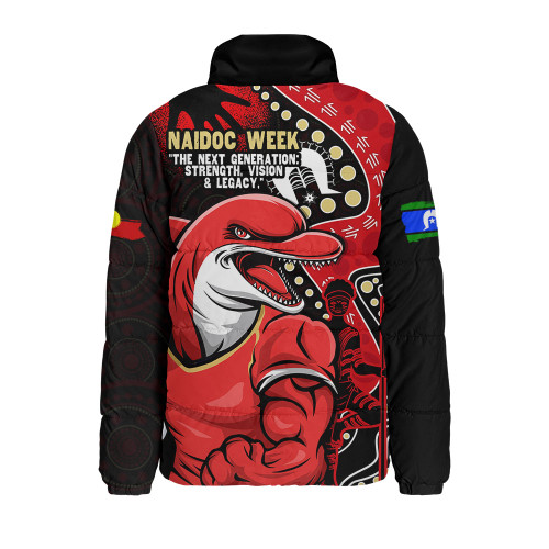 Redcliffe Dolphins Padded Jacket NAIDOC Indigenous Warrior Spirit