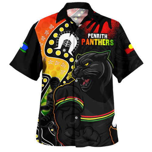 Penrith Panthers Hawaiian Shirt NAIDOC Indigenous Warrior Spirit