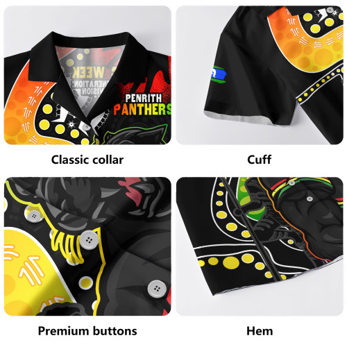 Penrith Panthers Hawaiian Shirt NAIDOC Indigenous Warrior Spirit Penrith Panthers Hawaiian Shirt NAIDOC Indigenous Warrior Spirit