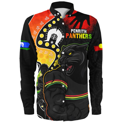 Penrith Panthers Long Sleeve Shirt NAIDOC Indigenous Warrior Spirit