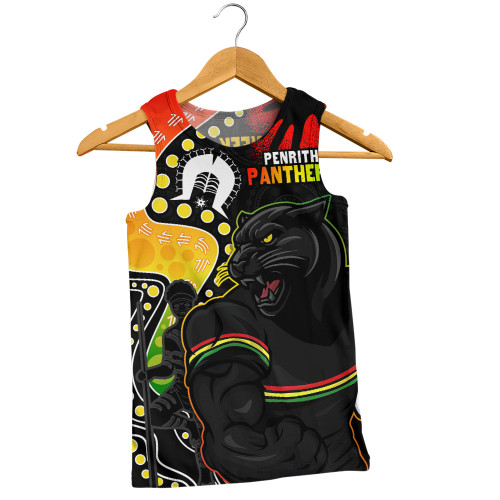 Penrith Panthers Men Singlet NAIDOC Indigenous Warrior Spirit