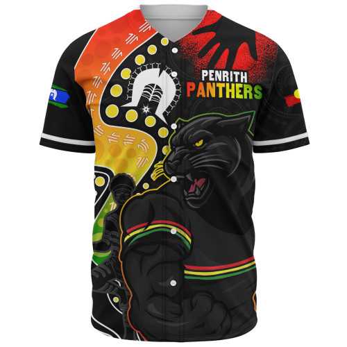 Penrith Panthers Baseball Shirt NAIDOC Indigenous Warrior Spirit