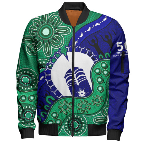 Indigenous Australian Aboriginal Bomber Jacket Shared Journey Spirit And Country