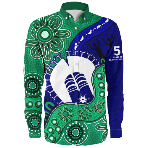 Indigenous Australian Aboriginal Long Sleeve Shirt Shared Journey Spirit And Country