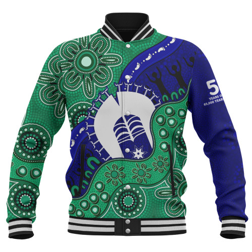 Indigenous Australian Aboriginal Baseball Jacket Shared Journey Spirit And Country