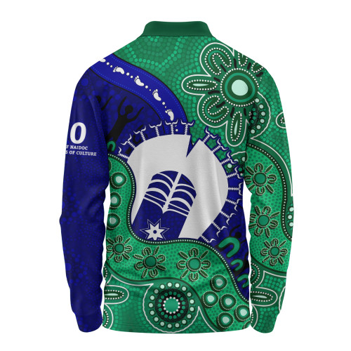 Indigenous Australian Aboriginal Long Sleeve Polo Shirt Shared Journey Spirit And Country