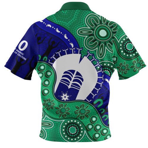 Indigenous Australian Aboriginal Zip Polo Shirt Shared Journey Spirit And Country