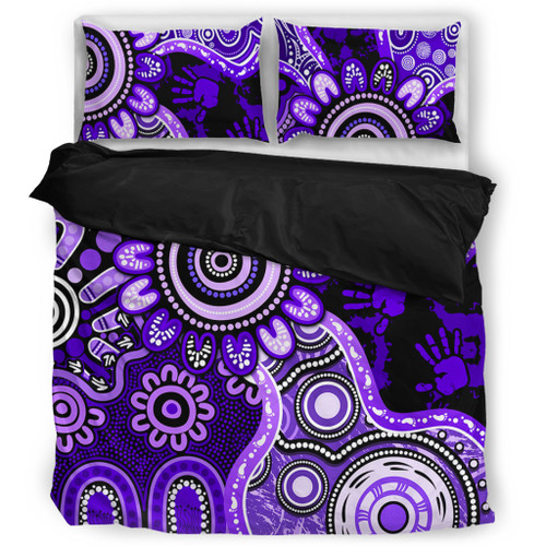 Indigenous Australian Aboriginal Bedding Set Aboriginal Dot Art Painting Unity Concept