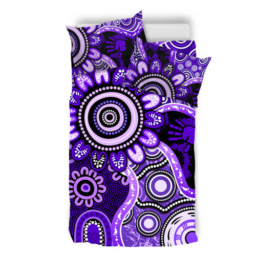 Indigenous Australian Aboriginal Bedding Set Aboriginal Dot Art Painting Unity Concept