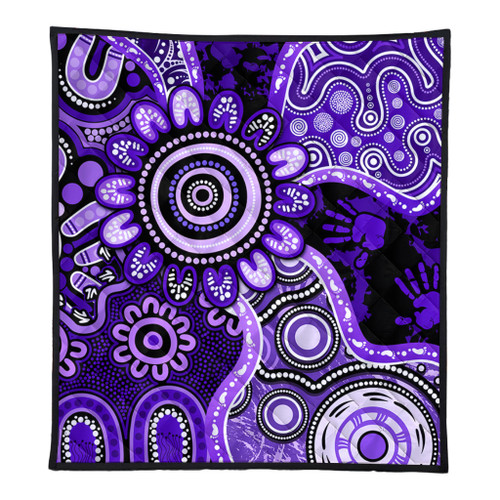 Indigenous Australian Aboriginal Quilt Aboriginal Dot Art Painting Unity Concept