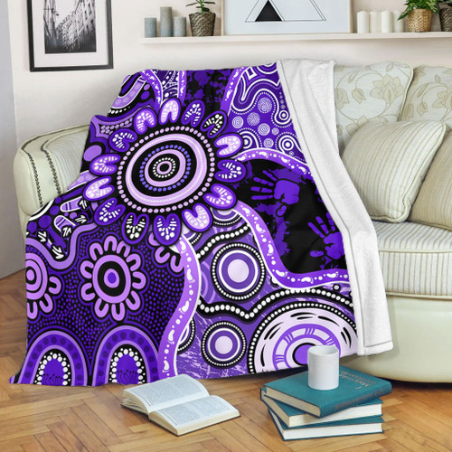 Indigenous Australian Aboriginal Blanket Aboriginal Dot Art Painting Unity Concept