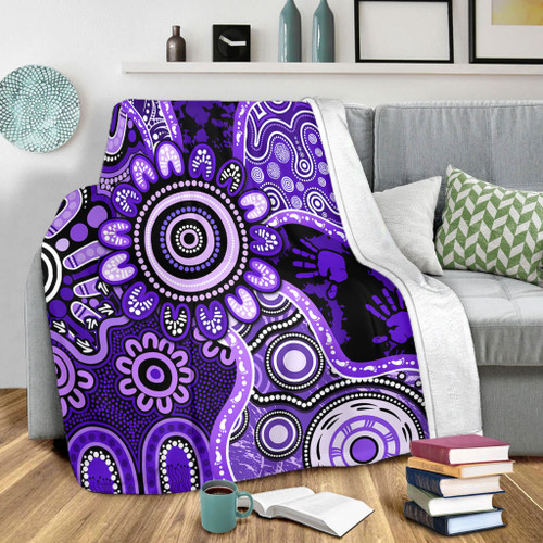 Indigenous Australian Aboriginal Blanket Aboriginal Dot Art Painting Unity Concept