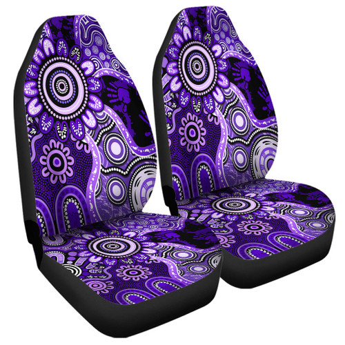 Indigenous Australian Aboriginal Car Seat Cover Aboriginal Dot Art Painting Unity Concept
