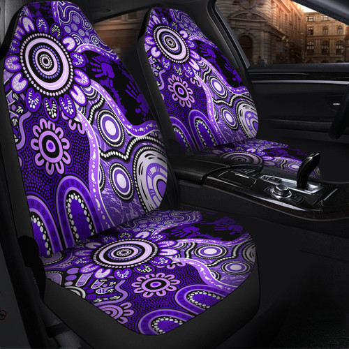 Indigenous Australian Aboriginal Car Seat Cover Aboriginal Dot Art Painting Unity Concept