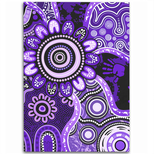 Indigenous Australian Aboriginal Area Rug Aboriginal Dot Art Painting Unity Concept