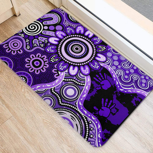 Indigenous Australian Aboriginal Doormat Aboriginal Dot Art Painting Unity Concept