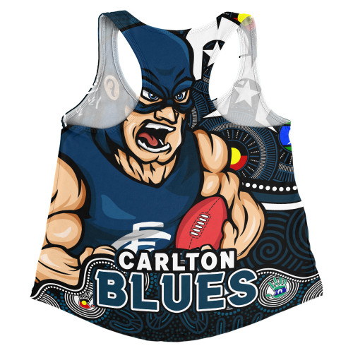 Carlton Women Racerback Singlet NAIDOC Spirit Of Country Carlton Women Racerback Singlet NAIDOC Spirit Of Country