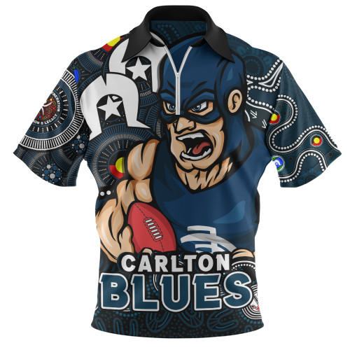 Carlton Zip Polo Shirt NAIDOC Spirit Of Country