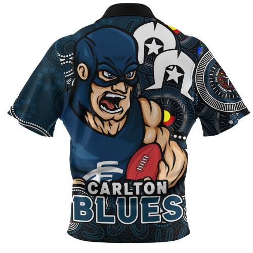 Carlton Zip Polo Shirt NAIDOC Spirit Of Country Carlton Zip Polo Shirt NAIDOC Spirit Of Country