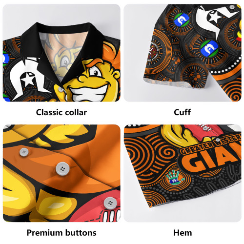 GWS GIANTS Hawaiian Shirt NAIDOC Spirit Of Country GWS GIANTS Hawaiian Shirt NAIDOC Spirit Of Country