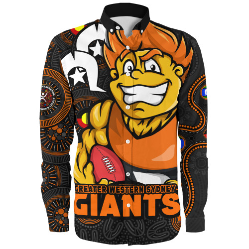 GWS GIANTS Long Sleeve Shirt NAIDOC Spirit Of Country