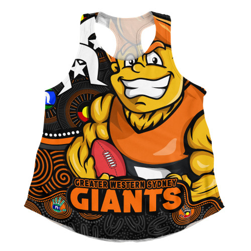 GWS GIANTS Women Racerback Singlet NAIDOC Spirit Of Country