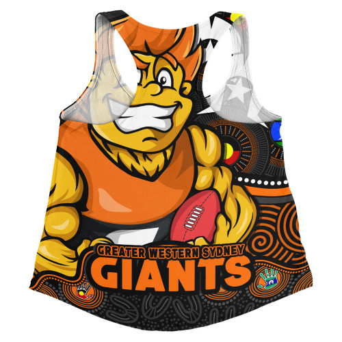 GWS GIANTS Women Racerback Singlet NAIDOC Spirit Of Country