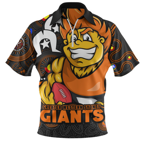 GWS GIANTS Zip Polo Shirt NAIDOC Spirit Of Country
