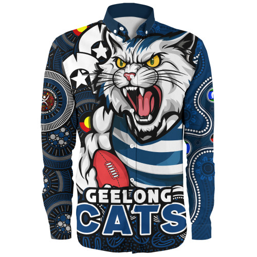 Geelong Cats Long Sleeve Shirt NAIDOC Spirit Of Country