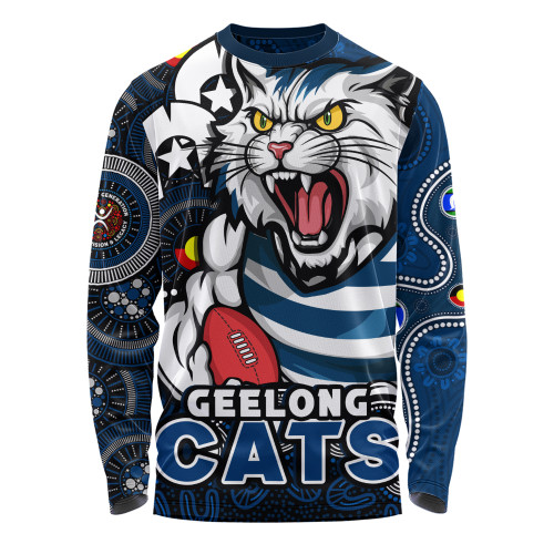 Geelong Cats Long Sleeve T-shirt NAIDOC Spirit Of Country