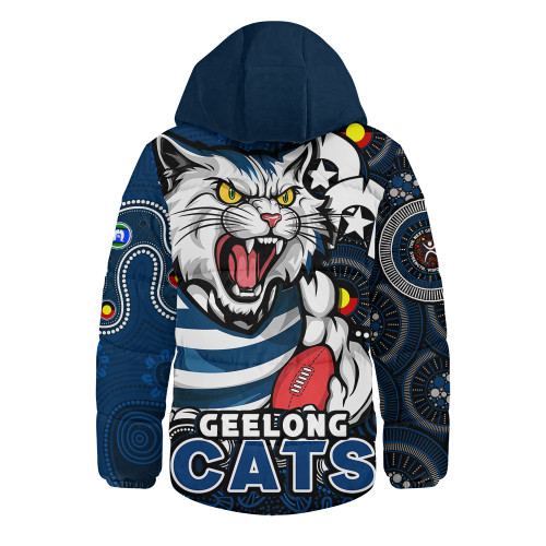 Geelong Cats Hooded Padded Jacket NAIDOC Spirit Of Country
