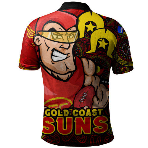 Gold Coast SUNS Polo Shirt NAIDOC Spirit Of Country
