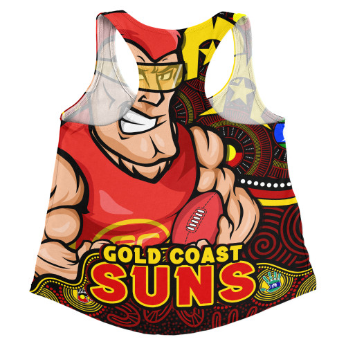 Gold Coast SUNS Women Racerback Singlet NAIDOC Spirit Of Country
