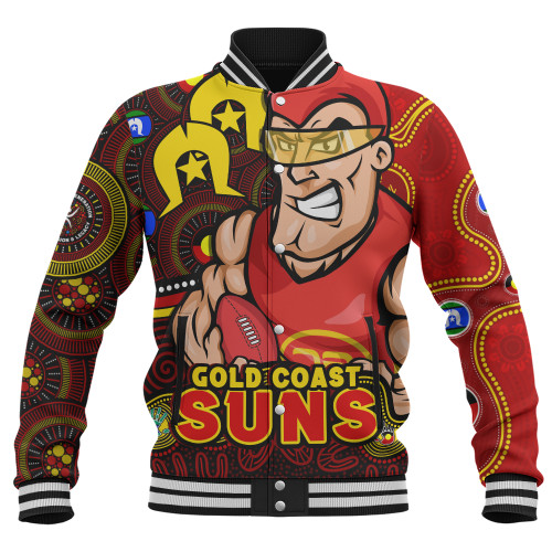 Gold Coast SUNS Baseball Jacket NAIDOC Spirit Of Country