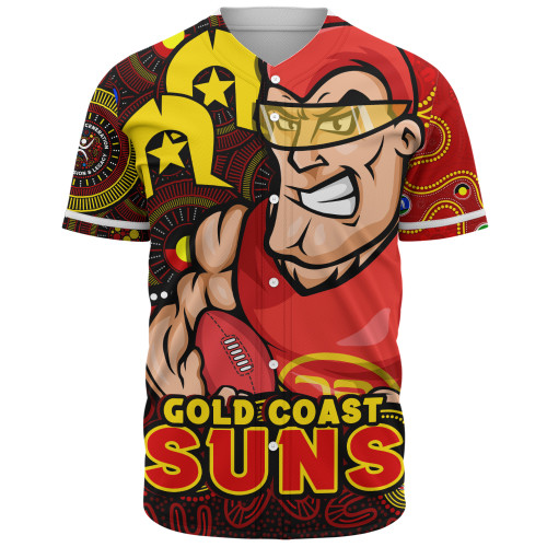 Gold Coast SUNS Baseball Shirt NAIDOC Spirit Of Country