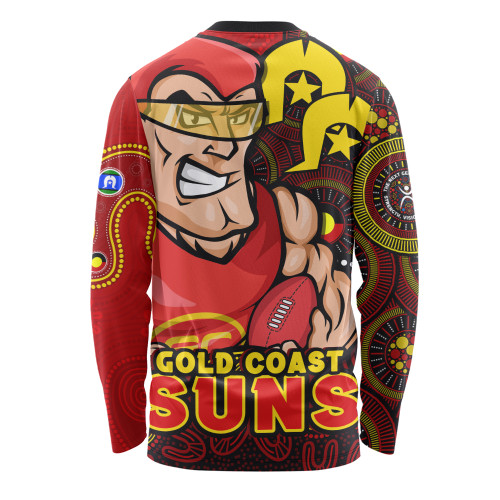 Gold Coast SUNS Long Sleeve T-shirt NAIDOC Spirit Of Country