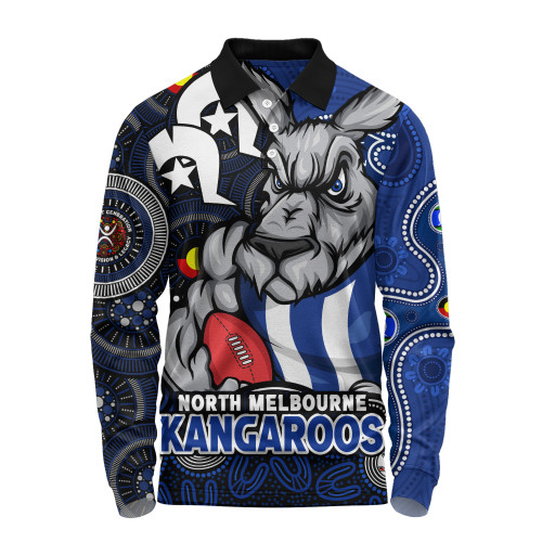 North Melbourne Long Sleeve Polo Shirt NAIDOC Spirit Of Country