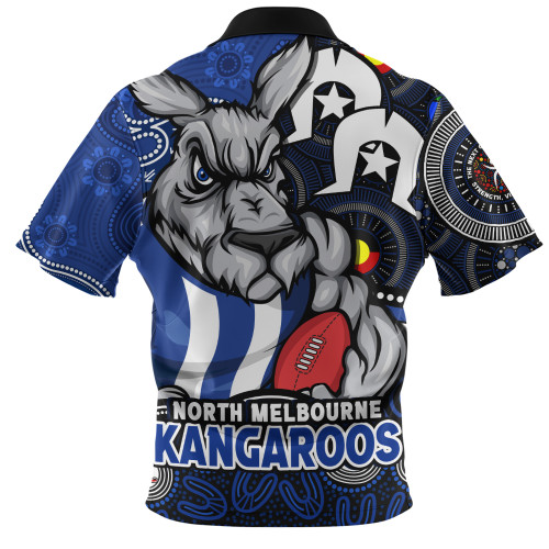 North Melbourne Zip Polo Shirt NAIDOC Spirit Of Country North Melbourne Zip Polo Shirt NAIDOC Spirit Of Country