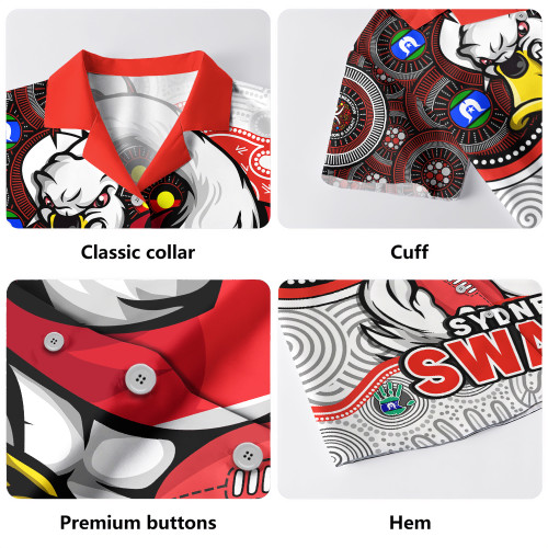 Sydney Swans Hawaiian Shirt NAIDOC Spirit Of Country Sydney Swans Hawaiian Shirt NAIDOC Spirit Of Country